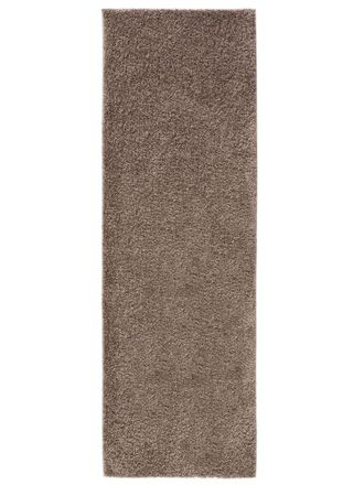 benuta Alfombra pelo largo taupe 80x300