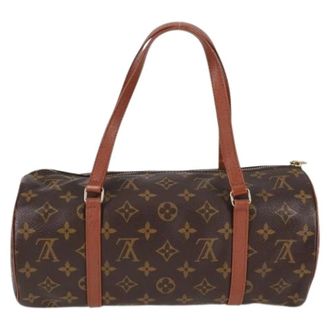 Louis Vuitton Pre-owned Vintage Lederen Handtas - Dames - Pre-owned - Bruin - Maat: ONE Size Leer