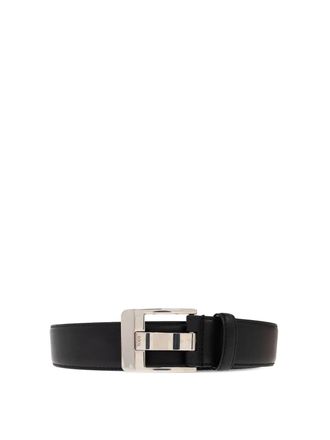Tod's Soft Leather Belt With Silver Metal Buckle