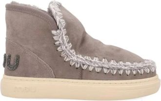 Mou Eskimo Sneaker Bold Glitter Logo - Dames - Winterlaarzen - Bruin - 38 EU - Wol - Schoenen