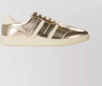 Ferragamo low-top metallic finish rubber sole sneakers