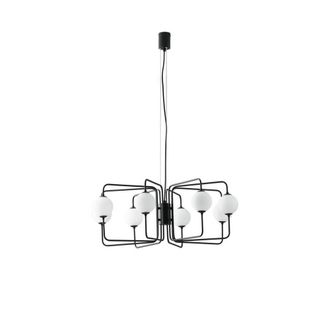 Netlighting Neutron 8 Light Globe Ceiling Pendant Black Opal G9