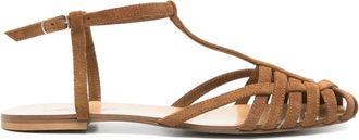Anna F. Su&egrave;de sandalen - Bruin