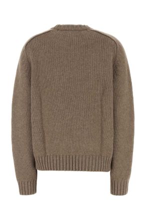 Khaite Womens Mud Cashmere Mae Sweater Barley Exterior: Maglieria
