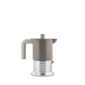 Alessi Vite - Cafetera Espresso De 3 Tazas, Color Gris, Compacta Y De Dise&ntilde;o
