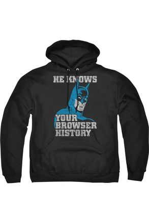 Gildan Batman Knows Adult Pull Over Hoodie / Hooded Sweatshirt