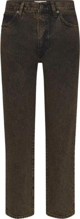 Frame Denim The Hang Straight Jeans - Dames - Regular Fit Jeans - Bruin - W30 - Katoen - Jeans