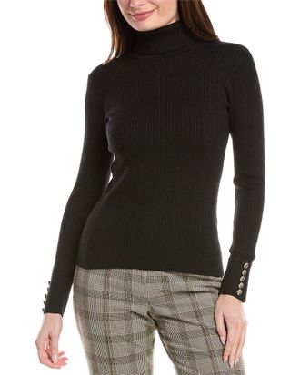 Elie Tahari Turtleneck Rib Sweater