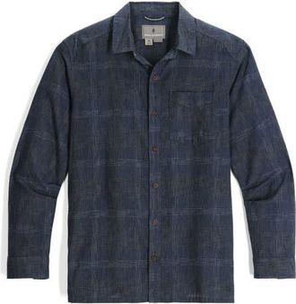 Royal Robbins Hempline Spaced Button-Up Shirt in Collins Blue at Nordstrom, Size Xx-Large