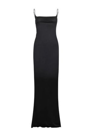 Dsquared2 Black Square Neck Long Dress