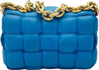 Bottega Veneta Hobo Bags - Bottega Veneta Padded Cassette Chain - Swimming Po - Gr. unisize - in Blau - für Damen
