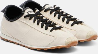 Jacquemus Leather-trimmed canvas sneakers