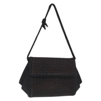 Bottega Veneta Pre-owned Shoulder Bags, female, Black, Size: ONE SIZE Pre-owned Vintage Satin Shoulder Bag