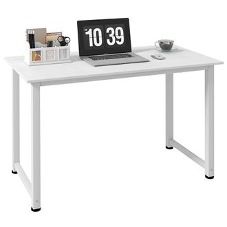OEM Mesa De Escritorio Con Marco De Acero Y Patas Ajustables Mesa De Estudio Para Oficina Hogar 120x60x76 Cm Blanco