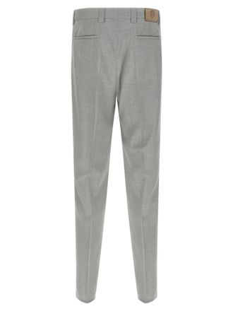 Brunello Cucinelli Mens Gray Virgin Wool Dress Pants