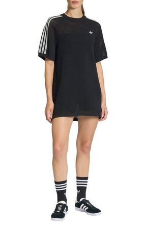 adidas Originals Open Knit Minidress in Black at Nordstrom, Size X-Small