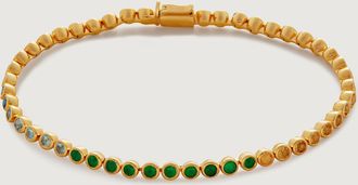 Monica Vinader Gold Gemstone Essential Tennis Bracelet Mix
