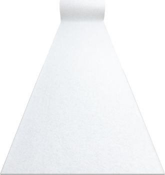 RugsX Alfombra De Pasillo Con Refuerzo De Goma Rumba 1950 Boda Un Solo Color Blanco 80cm White 80x1150 Cm
