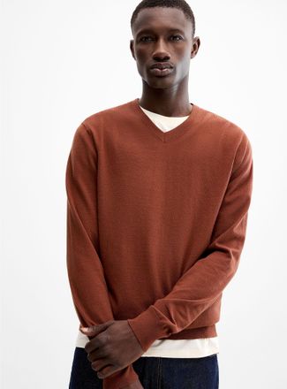 Le 31 Mens Minimalist V-neck sweater