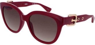 Moschino Ladies Brown Rectangular Sunglasses MOS143S0C9AHA
