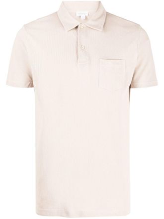 Sunspel Katoenen poloshirt - Beige