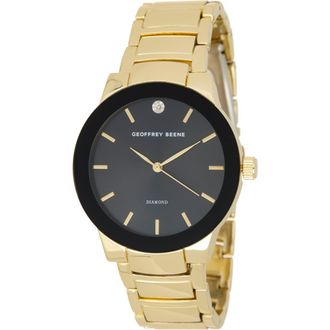 Geoffrey Beene Mens Modern Diamond Bracelet Watch, 41mm - 0.001 ctw in Gold at Nordstrom Rack