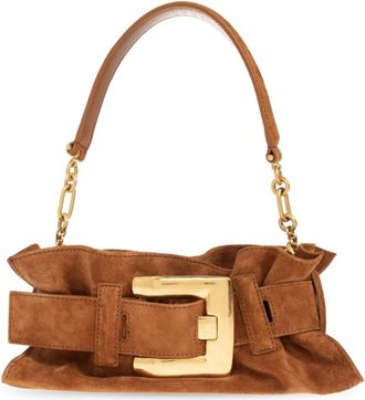 Balmain Baguette Schoudertas - Dames - Schoudertassen - Bruin - ONE Size - Leer - Tassen