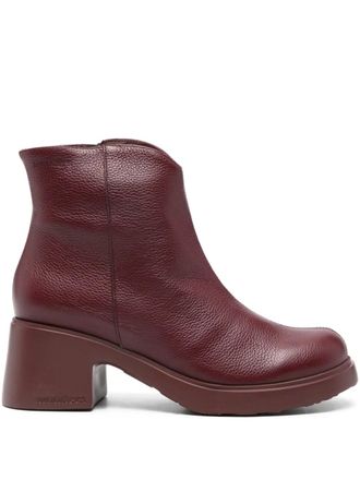 Wonders Stivaletti in pelle con tacco largo 60mm - Rosso