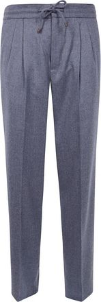 Brunello Cucinelli Wool Leisure Fit Broeken - Heren - Straight fit broeken - Grijs - S - Wol - Broeken