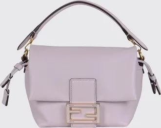 Fendi Mini borsa Mamma Baguette in pelle di agnello con chiusura monogram FF