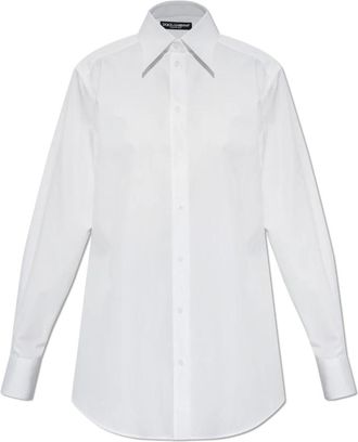 Dolce & Gabbana Camisa de Algod&oacute;n Ajustada - Blouses & Shirts - Mujer - Blanco - XS