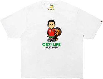 A Bathing Ape x Cristiano Ronaldo CR7 Life Baby Milo Relaxed Fit T-Shirt White 2M23-110-910-WHT