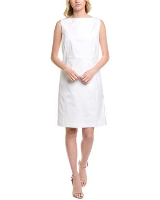 Lafayette 148 New York Sheath Bateau Neck Dress