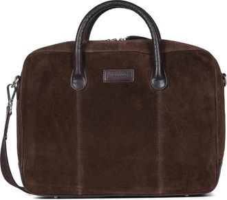 Howard London Wilfred Su&egrave;de Laptoptas - Heren - Laptoptassen - Bruin - ONE Size - Su&egrave;de - Tassen