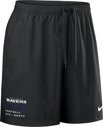 Nike Baltimore Ravens Nike Mens NFL Woven Shorts in Black | 04PW00A8G-YSJ