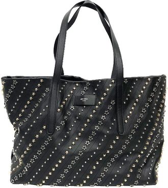 Jimmy Choo London Black Leather Tote Bag (Pre-Owned)