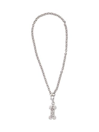 Vivienne Westwood Silver Bone Pendant Chain Necklace
