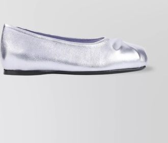 Marni leather little bow ballerina shoes