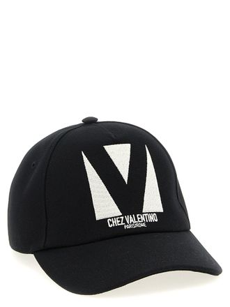 Valentino Garavani Logo-Embroidered Cotton Baseball Cap - Black