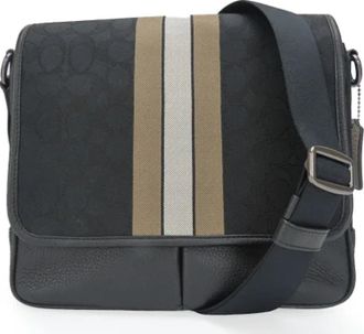 Coach Pre-owned Canvas shoulder-bags - Heren - Vintage Schoudertas - Zwart - ONE Size - Leer - Vintage