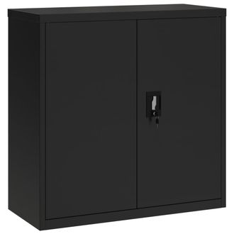 vidaXL Armario Archivador De Acero Negro 90x40x90 Cm Vidaxl