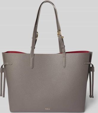 Furla Tote Bag mit Logo-Applikation Modell Ava in Graphit, Gr&ouml;&szlig;e 1