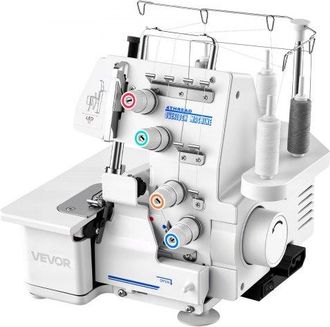 OEM M&aacute;quina De Coser Overlock, 1250 Puntadas Por Minuto, Compatible Con 3 Y 4 Hilos, Con Luz Led Y Pies De Succi&oacute;n Fuertes, Con Marco De Metal Para Varios