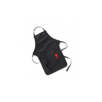 Weber Delantal De Barbacoa Weber Negro Con Parrilla De Caldera Roja