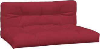 vidaXL Cojines Para Palets 2 Unidades Tela Rojo Tinto Vidaxl