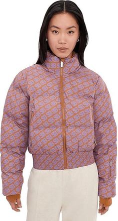 Sweaty Betty Cropped Water Resistant Ski Jacket Womens Coat Brown Sb Print : LG, Fleece/Polyester