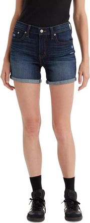 Levi's Shorts Womens Blue Denim Cotton Slim Fit Mid Rise Five Pocket PALL575