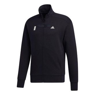 adidas WJ TT Cardigan Stand Collar Casual Sports Jacket Black GM4455