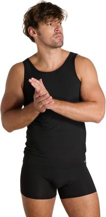 Bruno Banani T-Shirt BRUNO BANANI ANTISTRESS 2.0, Herren, Gr. XXL, schwarz, Rippware, Obermaterial: 90% Polyamid, 10% Elasthan, unifarben, Basic schmal h&uuml;ftbedecke