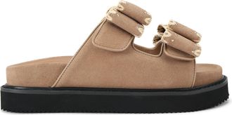 Kurt Geiger Womens Suede Robbie Sandals - Camel - Size UK 7